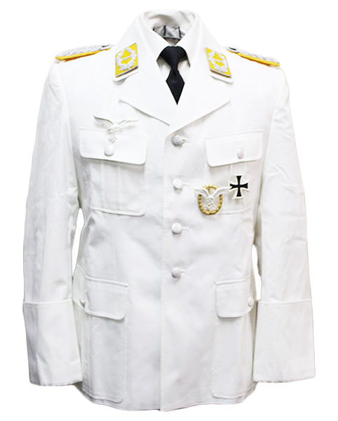 ドイツ　空軍　開襟制服　白　複製品