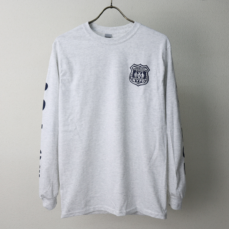 00s NYPD police ヴィンテージ 古着 ロゴ ロンT 袖プリント