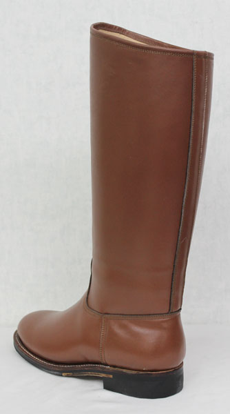 【銀座かねまつ】ロングブーツ、22.5cm、茶色・牛革